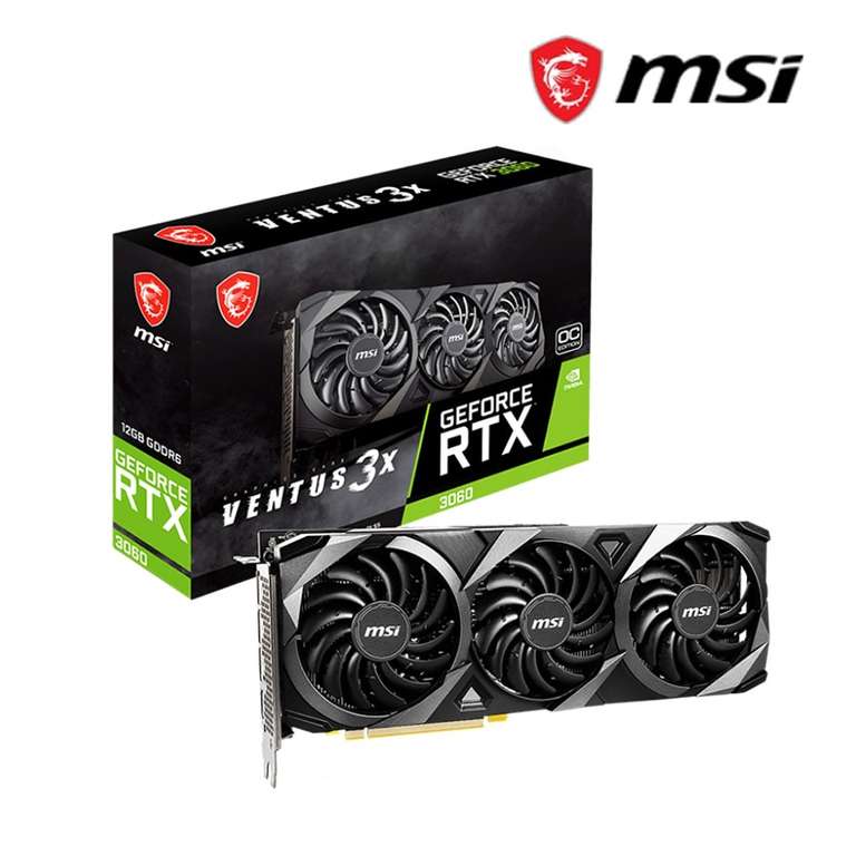 Видеокарта MSI GeForce RTX 3060 GAMING 12G X Z TRIO VENTUS 192 256bit GDDR6