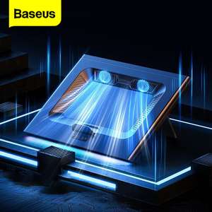 Подставка для ноутбука Baseus с охлаждением (2 вентилятора, до 4200 rpm, регулировка высоты, LED-дисплей, RGB-подсветка)