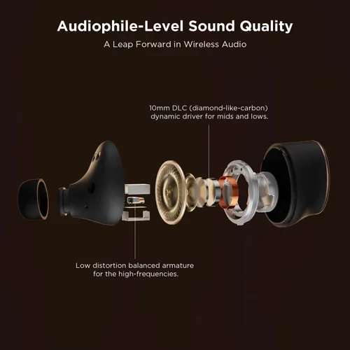 Беспроводные наушники 1More EVO ANC Bluetooth TWS, черный (доставка из-за рубежа)