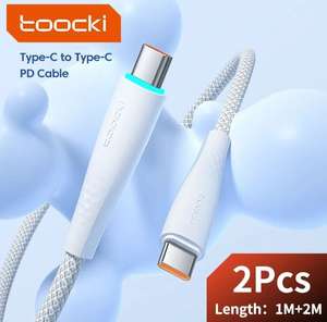 2 кабеля Toocki type C 1 и 2 м (по акции за покупку первых трёх товаров 278 рублей)