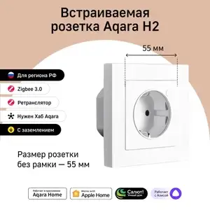 Умная встраиваемая розетка Aqara H2 WP-P01D (с картой Ozon)