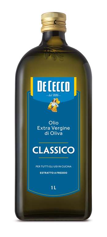 Масло оливковое De Cecco Extra virgin 100%, 1л (в ТЦ)