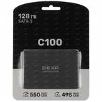 SSD DEXP C100 (128 ГБ SATA, 550 /495, TLC, без буфера)