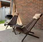 Набор садовой мебели: Кресло - шезлонг (2 кресла, 2 подголовника и столик) (цена с ozon картой)