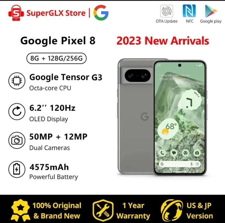 Смартфон Google Pixel 8 5g 8/128гб, японская версия