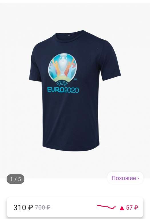 Официальные сувениры FIFA 2018 и EURO 2020 (например, Футболка унисекс)