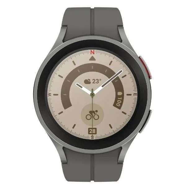 Умные часы Samsung Galaxy Watch5 Pro, 45mm, Серый титан (с картой OZON)