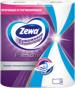 Полотенца бумажные Zewa Premium двухслойные 2 рул.