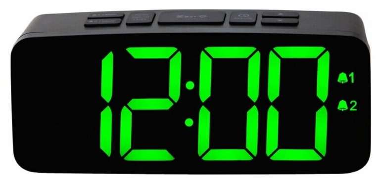 Радио-часы MAX CR-2912, регулируемая подсветка, 2 будильника