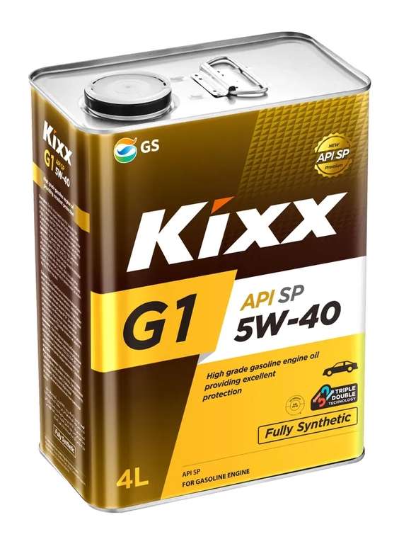 Масло моторное KIXX G1 5W-40 API SP 4л синтетическое (с Озон картой)