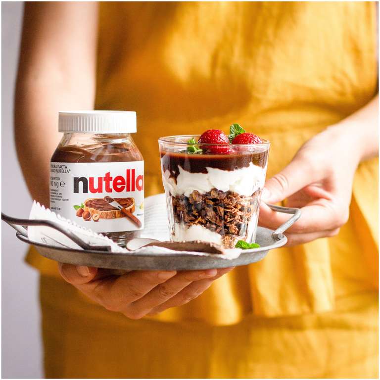 Паста ореховая с добавлением какао Nutella, 180 г, стеклянная банка