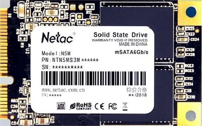 1 ТБ Внутренний SSD-диск Netac N5M mSATA (NT01N5M-001T-M3X) (цена с OZON картой)