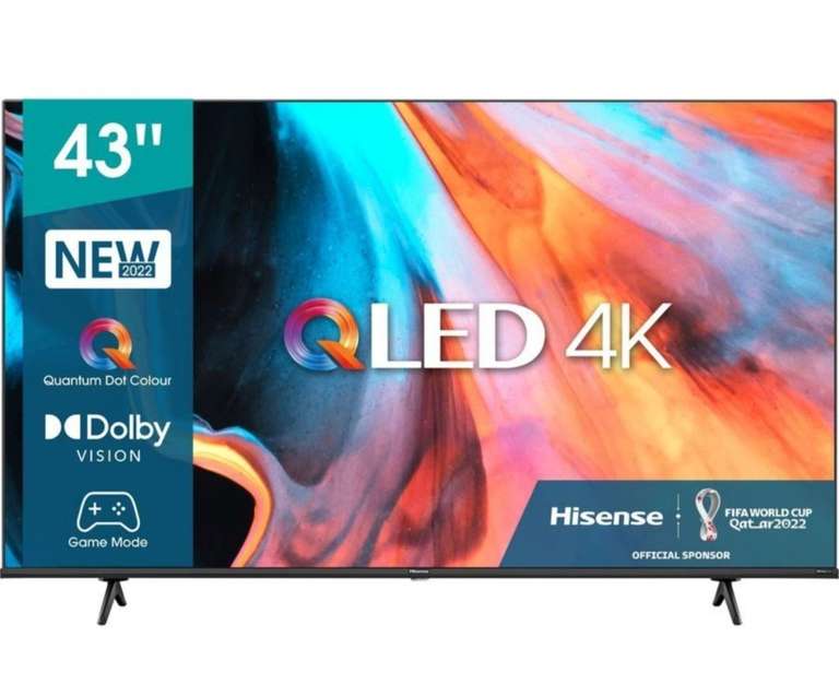 43" 4K Телевизор Hisense 43E7HQ 2022 QLED Smart TV (21999₽ с возвратом от Тинькофф)
