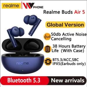 TWS наушники Realme Buds Air 5, глобал, белые и синие