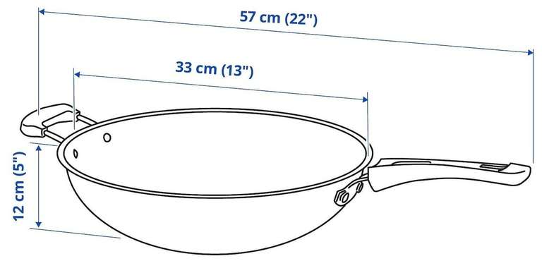 Сковорода-вок ИКЕА ТОЛЕРАНТ, диаметр 33 см