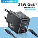 Зарядное устройство ASOMETECH 33 Вт GaN USB-C