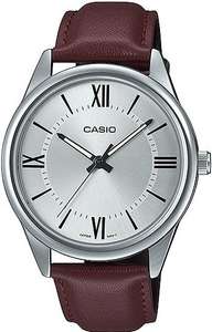 Часы Casio 2 вар-та минералка/сталь/кожа/кварц/wr30