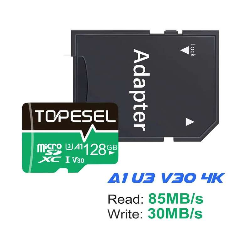 MicroSD карта памяти Topesel, класс 10, 128 ГБ