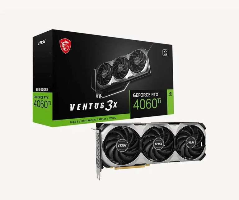 Видеокарта MSI GeForce RTX 4060 Ti Ventus 3X E 8G