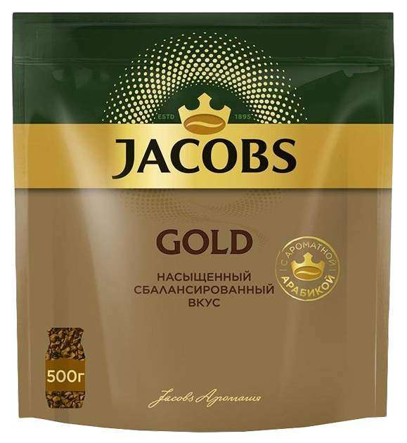 Кофе растворимый Jacobs Gold, 500г x 2 ( 1 кг )
