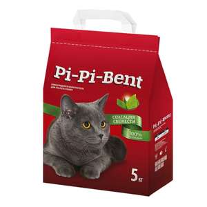 Комкующийся наполнитель для кошек Pi-Pi Bent Сенсация свежести, бентонитовый, 5 кг, 12 л