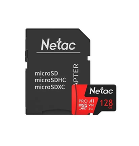 Карта памяти Netac P500 Extreme Pro microSD 128 Гб, адаптер