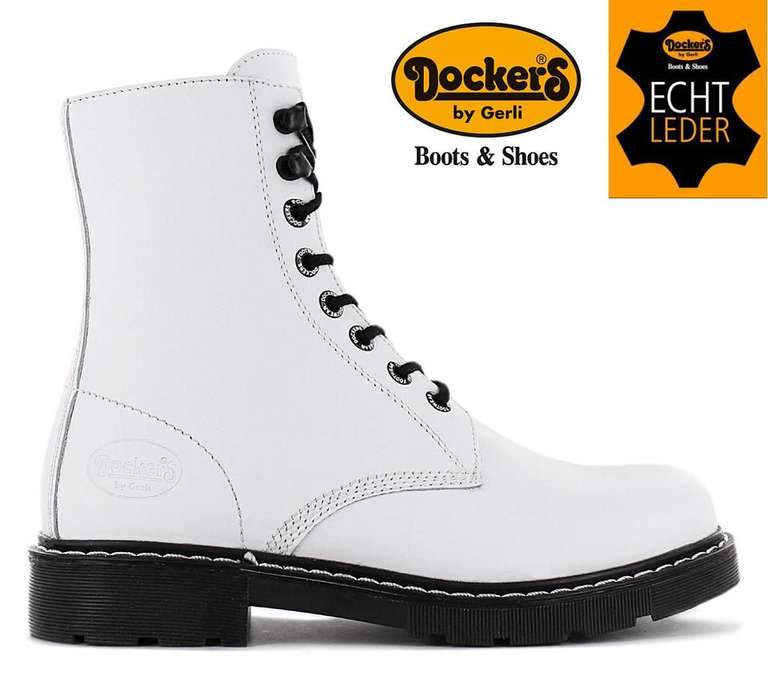 Dockers ботинки женские зимние кожаные белые 45EN201-100501 ORIGINAL