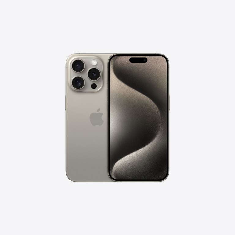 Смартфон Apple iPhone 15 Pro 128 Гб, nano-SIM + eSIM, Natural Titanium (+ возврат 60%)