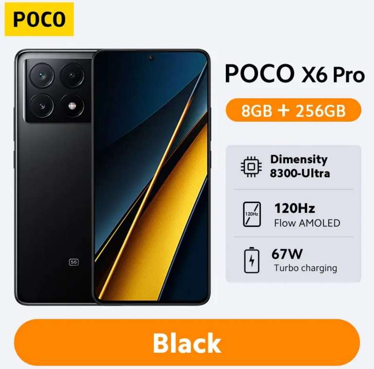 Смартфон POCO X6 Pro 5G 8/256gb