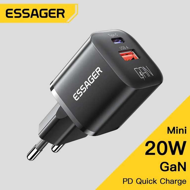 Essager с USB Type-C, 20 Вт, QC 3,0