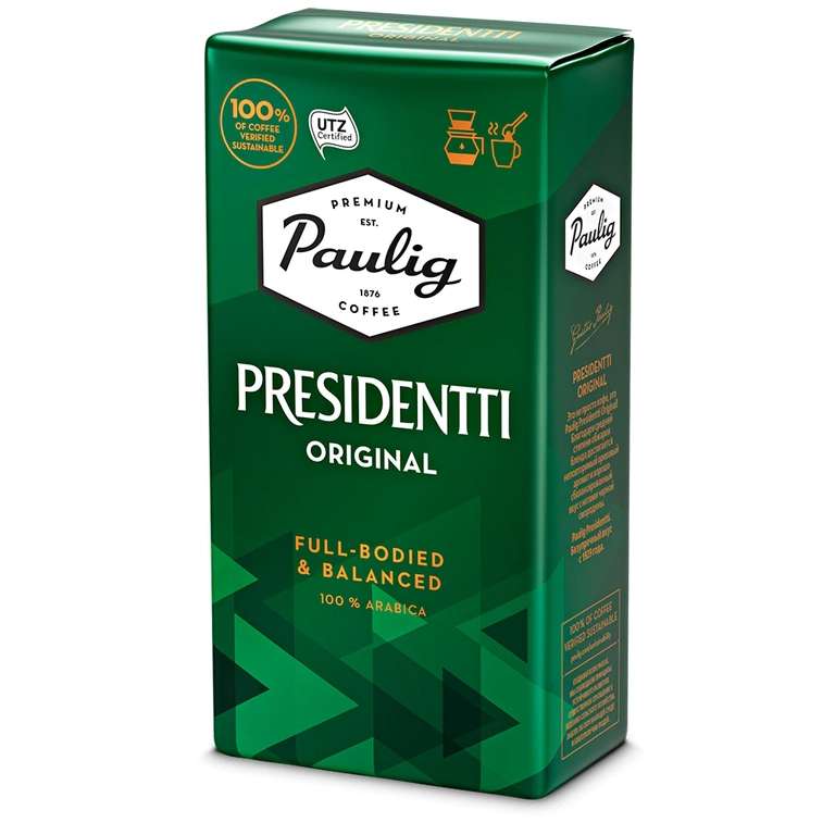 Кофе молотый Paulig Presidentti Original, 250 г на Tmall (100% арабика)