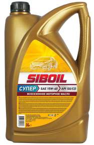 [Малоярославец] Масло моторное полусинтетическое "Siboil Супер" 5W40 API SG/CD, 4л