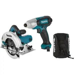 Набор Makita KIT009: пила циркулярная HS7601, 1200Вт, 100мм, винтоверт TD0101, 230 Вт, рюкзак