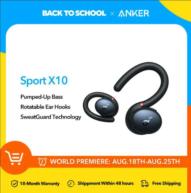 Беспроводные наушники Anker Soundcore Sport X10 Bluetooth 5,2 IPX7 водонепроницаемые