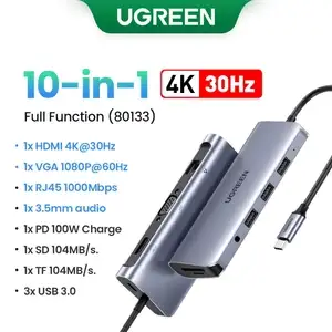 USB хаб / порт-репликатор UGREEN Revodok 10-в-1