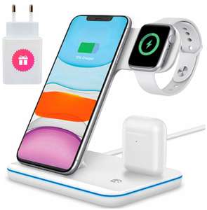 Беспроводная Док-станция 3 в 1 для iPhone, Airpods и Apple Watch