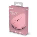Мышь беспроводная аккумуляторная Trust Puck Pink, 4 кнопки, до 1600 т/д, низкий уровень шума (с Ozon Картой)