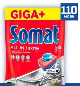 Таблетки Somat (6.6₽/шт.) в комплекте с ополаскивателем и очистителем