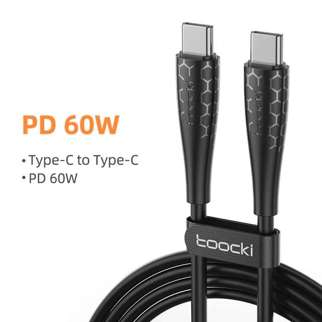 Toocki кабель type-c на type-c, 60w, 1m