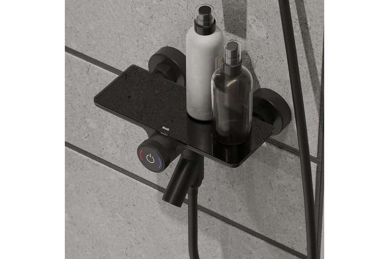 Смеситель для ванны IDDIS Shelfy с управлением Push Control, черный матовый SHEBLBTi02WA