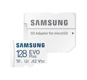 Карта памяти Samsung Evo Plus microSDXC 128GB UHS-1 U3 A2 V30, с адаптером