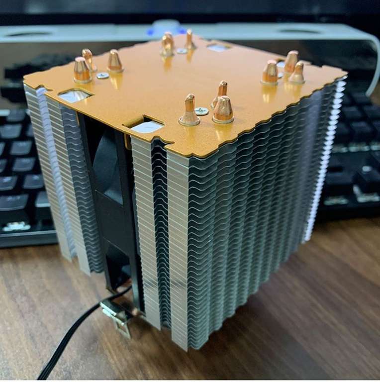 Кулер для процессора, 4PIN PWM, ARGB, 6 тепловых трубок, башня, Intel, AMD
