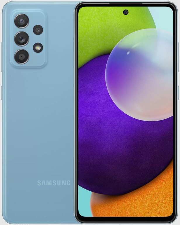 Смартфон Samsung Galaxy A52 (SM-A525) 4/128 ГБ, синий (17380₽ по озон карте)
