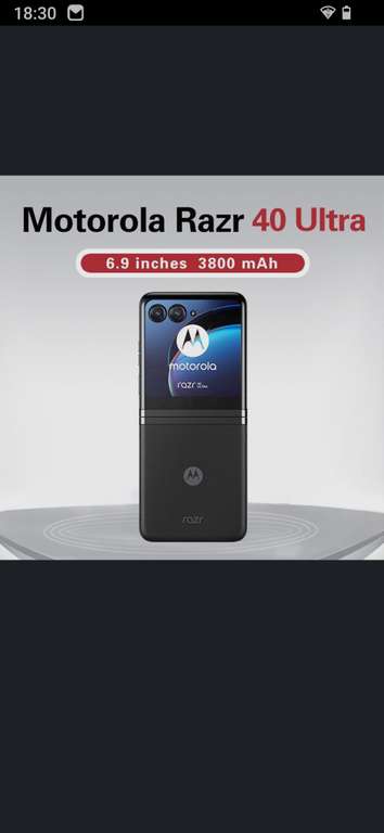 Смартфон Motorola Razr 40 Ultra USA 8/256 ГБ, черный (из-за рубежа, по Ozon карте)
