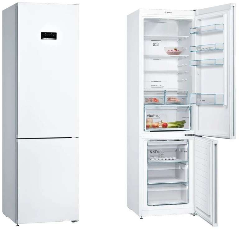 Холодильник с морозильником Bosch Serie 4 KGN39XW326 (366 л, No Frost, дисплей, энергопотребление A++, 60 х 203 х 66 см)