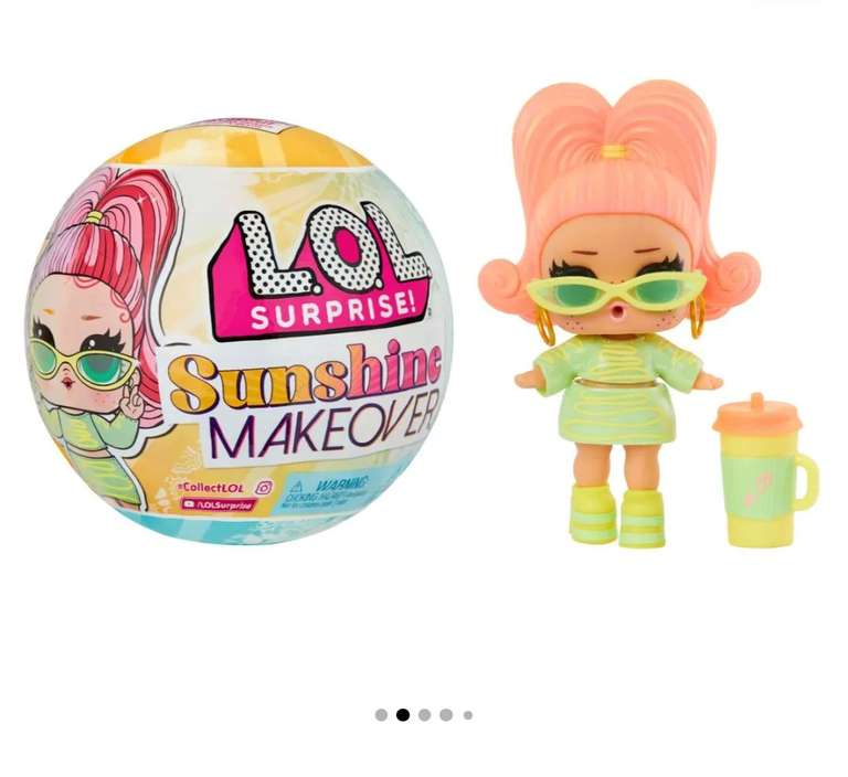 Скидки на куклы LOL и Monster High (напр., игрушка-сюрприз LOL Surprise Sunshine makeover 89396EUC)