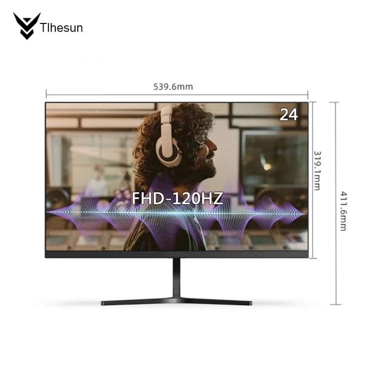 Монитор Tlhesun (24", FullHD, IPS, 120 Гц, 400 кд/м²), цена в приложении