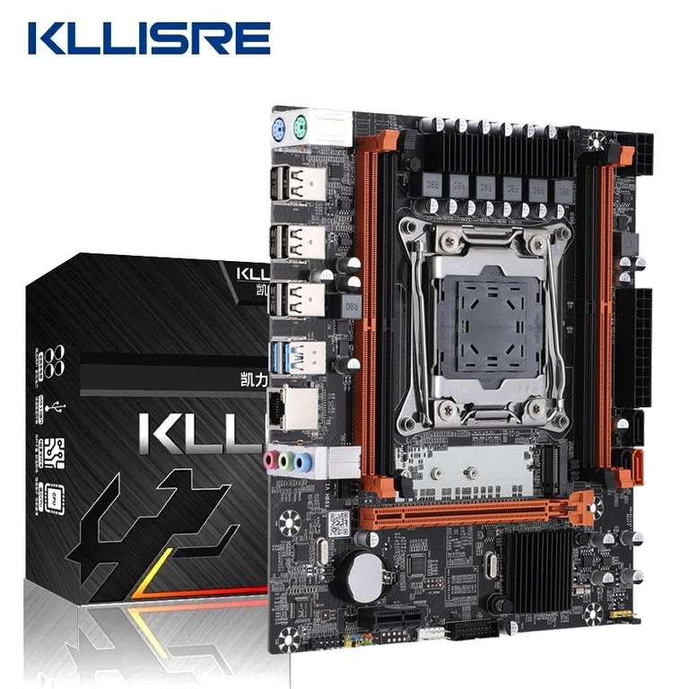 Комплект LGA 2011-3 Материнская плата + процессор + оперативка (Kllisre X99, Xeon E5 2640 V3 - DDR4 16 Гб (2 шт. 8 ГБ) 2133 МГц