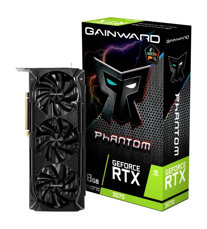 Видеокарта GAINWARD GeForce RTX 3070 Phantom+ 8 ГБ NE63070019P2-1040M (при оплате озон картой)