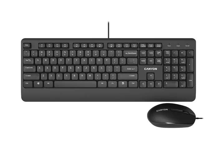 Комплект: клавиатура и мышь Canyon CNE-CSET4-RU